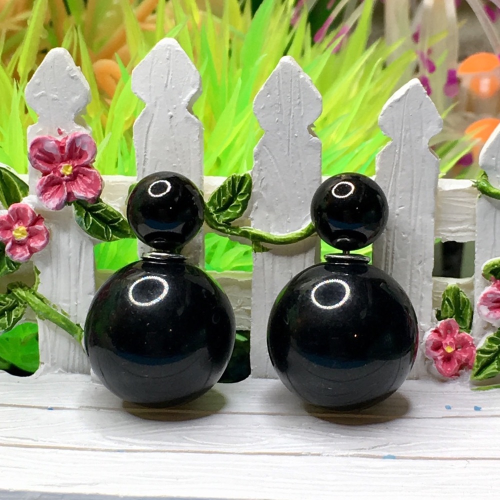 Black Candy Double Stud Earrings